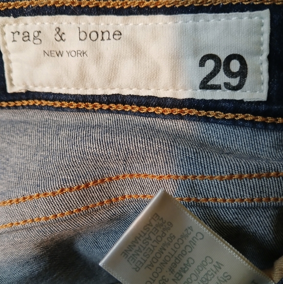 Rag & Bone Cate Mid-Rise Ankle Skinny Jeans Women's Size 29 (27" Inseam) - Picture 3 of 5